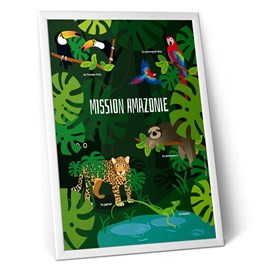 Affiche nature - animaux d'amazonie