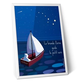 Affiche nature grande ourse & petit ours