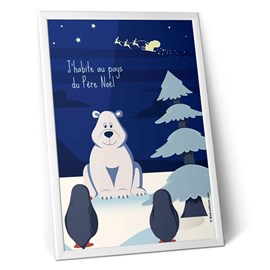 Affiche nature - ours blanc