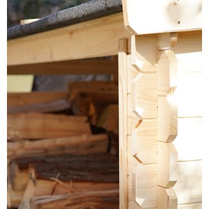 Abri bûches avec plancher côme