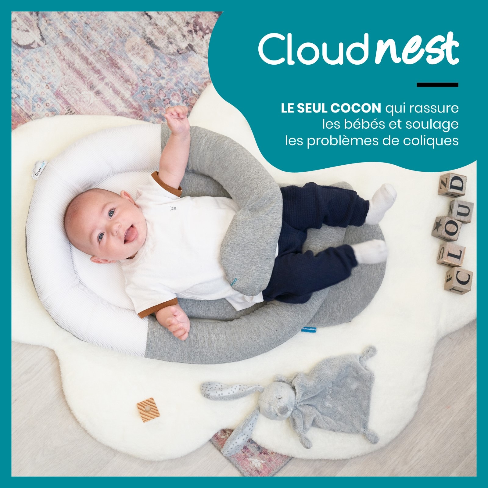 Réducteur anti-coliques bébé cloud nest