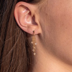 Boucles d'oreilles bianca agate botswana