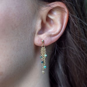 Boucles d'oreilles bianca turquoise