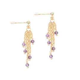 Boucles d'oreilles bianca améthyste