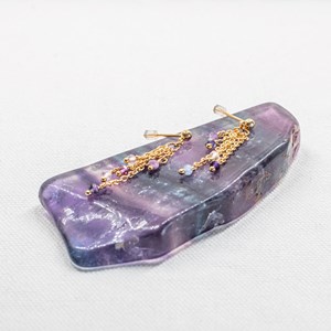 Boucles d'oreilles bianca fluorite