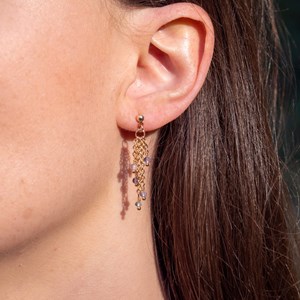 Boucles d'oreilles bianca fluorite