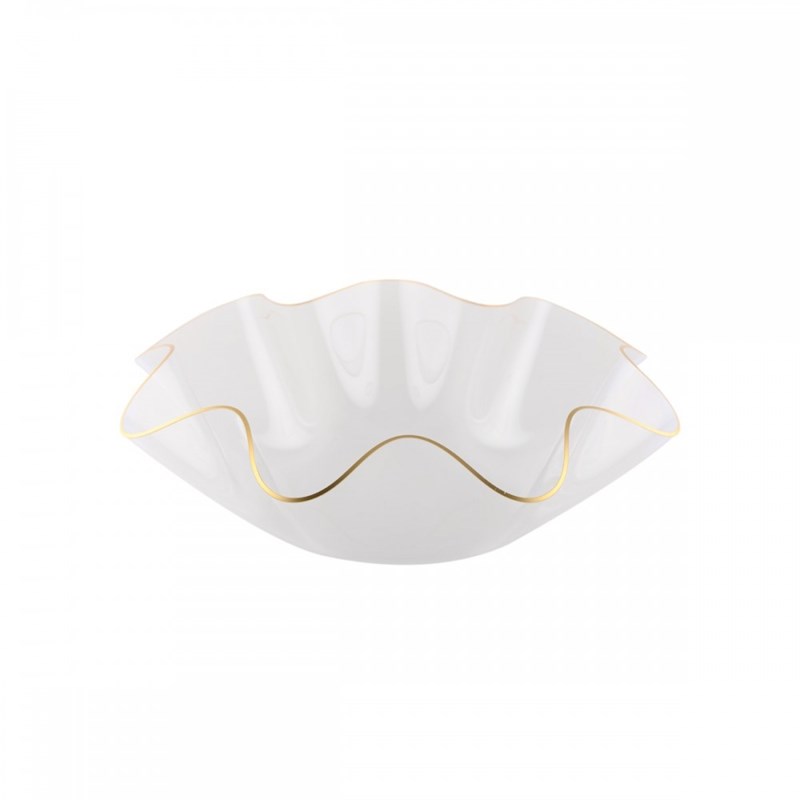 Coupe à fruits en acrylique 40 cm bord doré