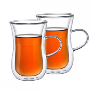 Tasses à thé double paroi avec anse - lot de 2