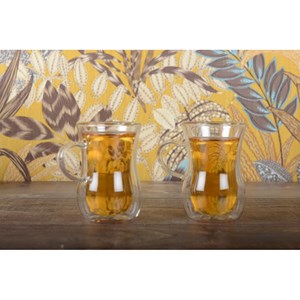 Tasses à thé double paroi avec anse - lot de 2