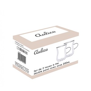 Tasses à thé double paroi avec anse - lot de 2