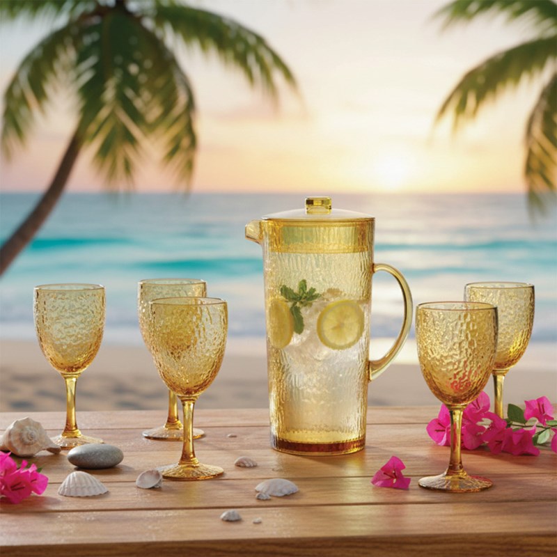 Aulica - Pichet jaune acrylique