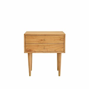 Table de chevet en bois de mindi