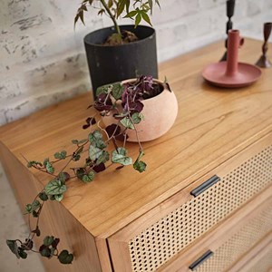 Commode en bois de mindi et cannage
