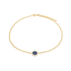 Collier hexalia en pierres lapis-lazuli