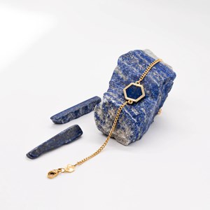 Bracelet hexalia en pierres lapis-lazuli