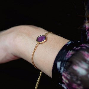 Bracelet hexalia en pierres améthyste