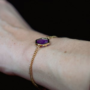 Bracelet hexalia en pierres améthyste