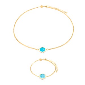 Pack hexalia en pierres turquoise