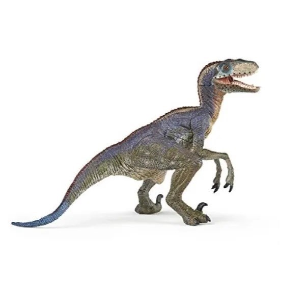 Figurine vélociraptor bleu