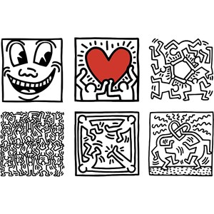 Coffret de 9 cubes keith haring