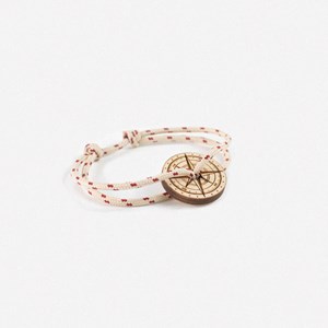 Bracelet beige et rouge