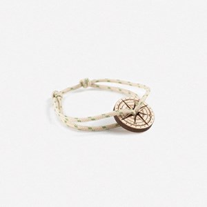 Bracelet beige et vert