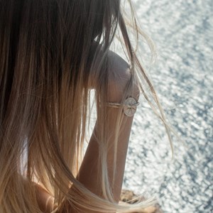Bracelet beige et vert
