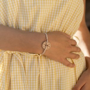 Bracelet beige et rose