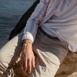 Bracelet kaki et blanc