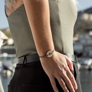Bracelet kaki et blanc