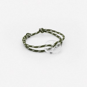 Bracelet kaki et blanc