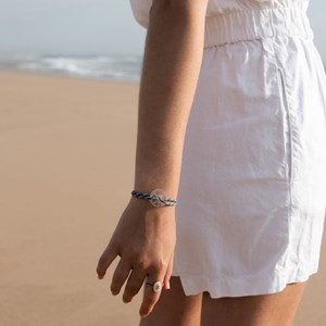 Bracele bleuet et blanc