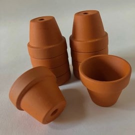 Lot de 10 mini-pots terre cuite h. 4 cm