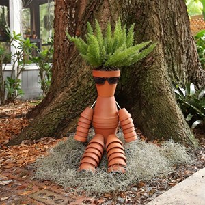 Lot de 10 mini-pots terre cuite h. 4 cm