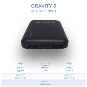 Batterie externe - powerbank -gravity 5