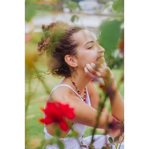 Boucles d'oreilles ethniques rubi