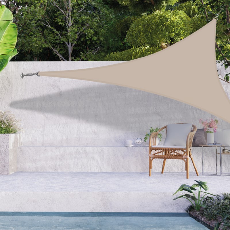 Linxor - Voile d'ombrage triangulaire - 4x4x4m