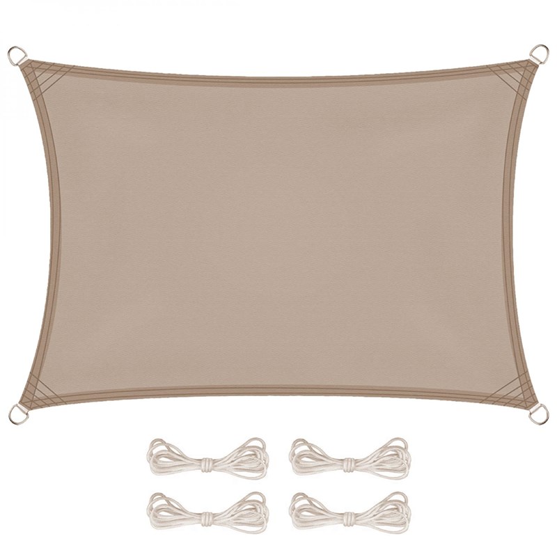 Linxor - Voile ombrage rectangle 2x3m taupe