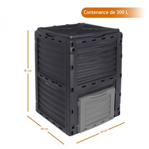 Composteur de jardin 300L 