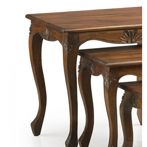 Lot de 3 sellettes bois marron -