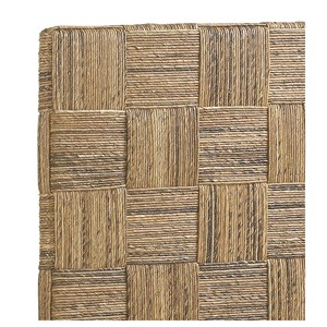 Tête de lit rotin bois marron -