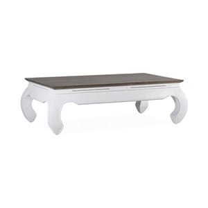 Table basse bois blanc 125x70x40cm -