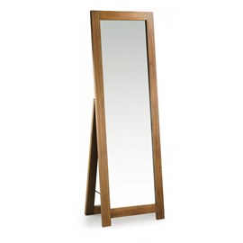 Miroir sur pied bois marron - onéline