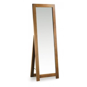 Miroir sur pied bois marron - onéline