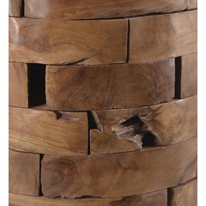 Tabouret rond bois marron - décoration