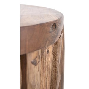 Tabouret rond bois marron - décoration