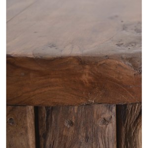 Tabouret rond bois marron - décoration