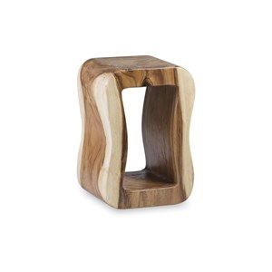 Tabouret bois marron 35x30x45cm