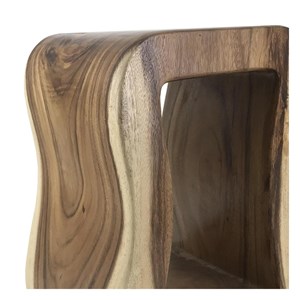 Tabouret bois marron 35x30x45cm
