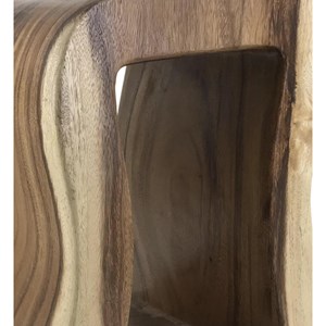Tabouret bois marron 35x30x45cm